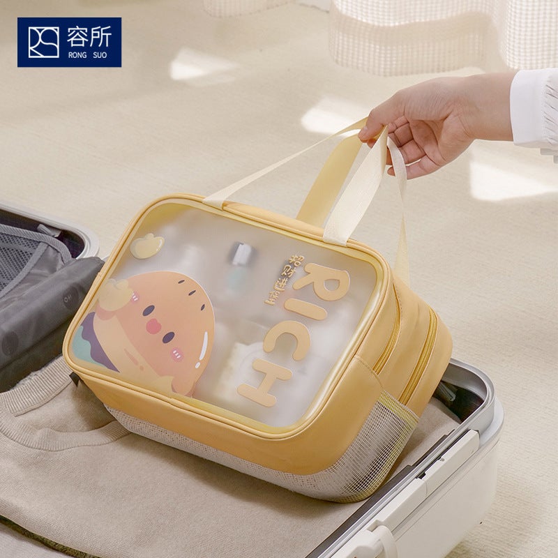 Makeup And Wash Storage Bag Multi-Functional Large Capacity Portable Travel Waterproof Fitness Swimming Bath Double-Layer Storage Bag - Image 5